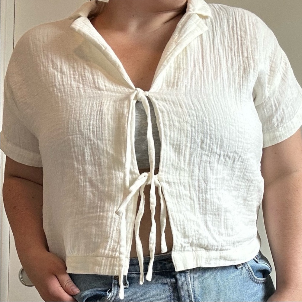 Madewell cover up tie top
